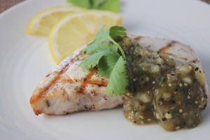 swordfish and tomatillo