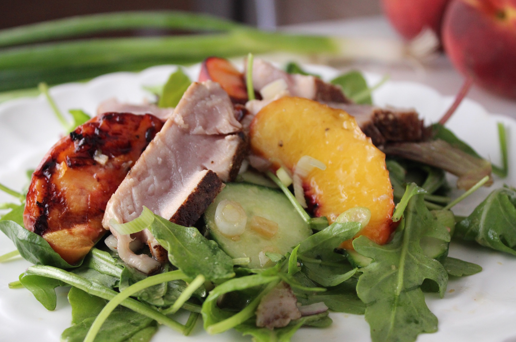Yellowfin Grilled Peach Ginger Salad My Delicious Blog,How To Clean A Bathtub With Bleach