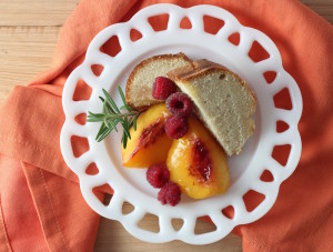 poached peaches with rosemary 2
