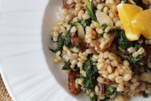 barley kale date warm salad