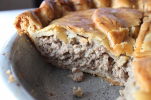 tourtiere in baking dish