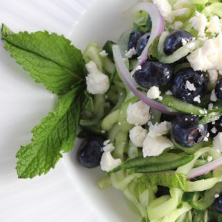 cucumber mint blueberry feta salad