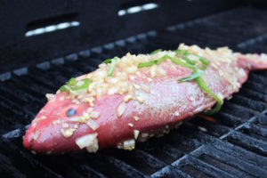 ikan baker fish on grill