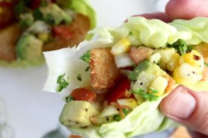 lettuce fish taco hand held