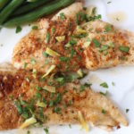 flounder brown butter on dish