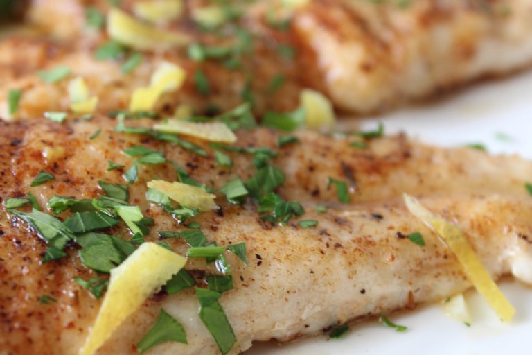 Flounder with Brown Butter, Garlic & Lemon | My Delicious Blog