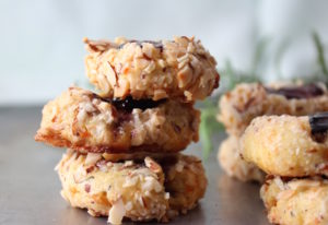 cheddar rosemary blueberry thumbprints