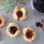 cheddar rosemary thumbprint cookies