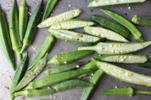 Sliced Okra Pods