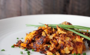 Turnip Hash Brown in plate