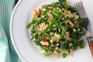 Kale Salad with Sweet Chili Dressing