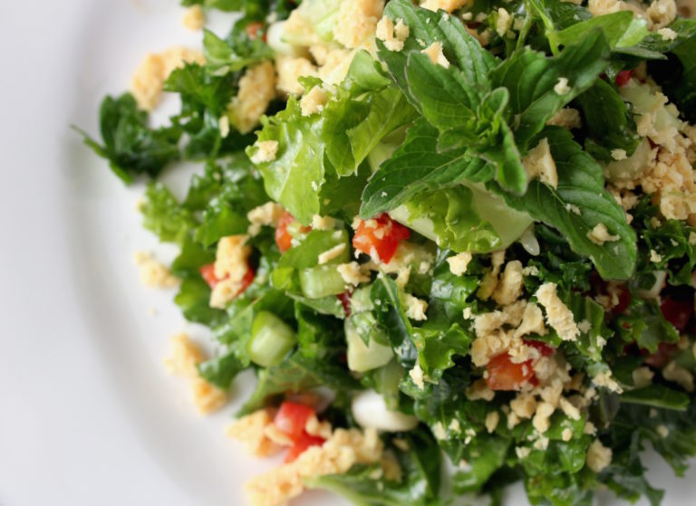 Kale Salad with Sweet Chili Dressing | My Delicious Blog