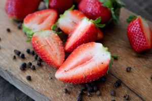 strawberries black pepper and balsamic