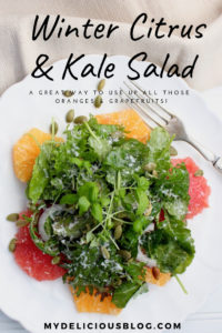 orange grapefruit and kale salad