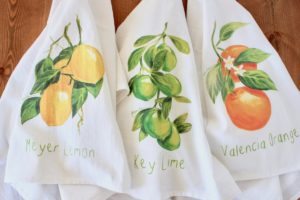 Citrus Flour Sack Towels