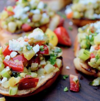 kale and broccoli bruschetta