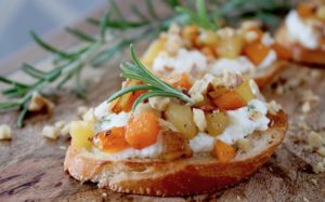 Envy Apple and Butternut Crostini