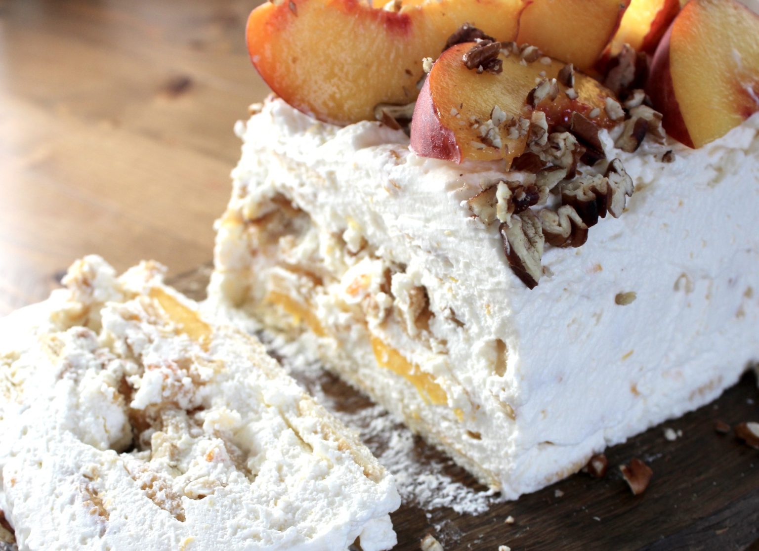 Fresh Peach Icebox Cake My Delicious Blog